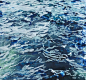【加拿大画家Katie Brennan的作品】
加拿大画家 Katie Brennan 擅长画海水纹理，用水粉颜料的笔触进行排列和巧妙留白，形成水波的质感 生动之余保留了意境，仿佛把各种环境的水世界都画了进去。让人真假难辨，感觉深海恐惧者看到后都要头晕。