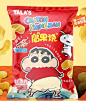 添乐卡通王蜡笔小新眉果烧炼乳脆果儿童零食巧克力鱿鱼味袋装50g-tmall.com天猫