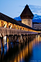 Kapellbrücke Bridge, Zurich, Switzerland 卡佩尔木桥，苏黎世，瑞士
