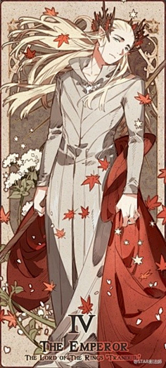 塔罗牌 瑟兰迪尔 『魔戒』 『霍比特人』 『密林父子』by star影法师