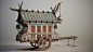 Samurai Siege Cart Feudal Japan: The Shogunate Challenge, Matija Švaco : First prop for the Feudal Japan challenge. It's a food/trade cart, that the Samurais would use to hide their weapons in, including a cannon, so that the Samurai team manning it can p