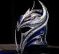 Sapphire Knight Leather Helmet by Azmal