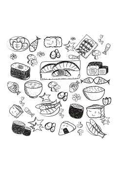 卡通日本料理免抠素材