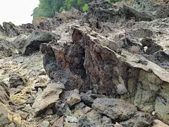 海岸素材 海边岩石地理环境照片 背景插画设计 游戏场景概念-淘宝网