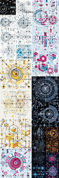 未来科技几何圆形图案图形科幻创意海报背景AI矢量设计素材AI63-淘宝网