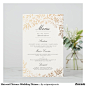 Harvest Flowers Wedding Dinner Menu | Zazzle.com