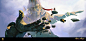 Time anomaly and frozen statue , Concept art for Prince of Persia The Lost Crown 
