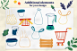 clipart design healthy food ILLUSTRATION  illustrations Packaging product seamless patterns vector vegetables