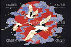 仙鹤  - 源文件下载【酷图网】仙鹤,鹤,手绘仙鹤,国潮仙鹤,古典仙鹤,古风仙鹤,中国风仙鹤,仙鹤插画,仙鹤素材,鹤素材,中国风