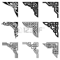 set of ornamental corners in celtic style photo