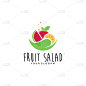 logo a fruit salad concept in healthy food