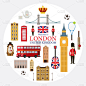 伦敦，英格兰和英国旅游景点标签