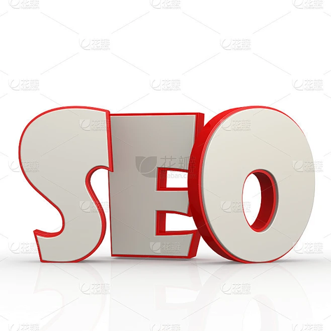 SEO字母与白色背景