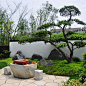 中式庭院社区公园庭院景观设计 庭院设计花园样板别墅景观图片-淘宝网