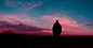 Silhouette of Human With Sunset Background · Free Stock Photo