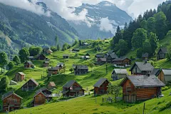 山林小屋高清摄影大图