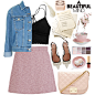 A fashion look from March 2016 featuring blue jean jacket, short mini skirts and bralette bras. Browse and shop related looks.
