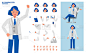 Business people working character vector design. C