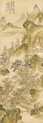 戴熙 戊申（1848）年作 霜林归棹图 立轴 设色绢本