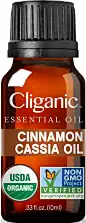 Amazon.com: Cliganic USDA Organic Cinnamon Cassia Essential Oil, 100% Pure Natural Undiluted, for Aromatherapy | Non-GMO Verified : Health &amp; Household