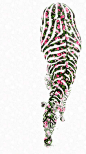 pattern-me, floral zebra : animal prints in alternative pattern: