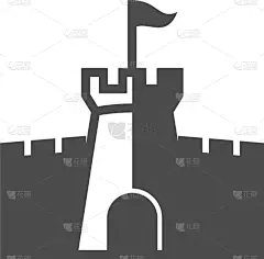 模板,品牌名称,城堡,分离着色,抽象,商务,童话故事,设计,剪影