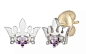 耳钉耳环，皇冠元素，日韩小清新情人节送礼 异性钻石18K金材质 ，分色工艺韩国品牌珍珠