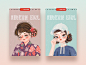 葡萄酒例证女孩设计字符艺术动画片illustartion
