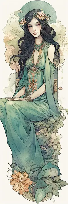 AI绘画_Prompts_Padmavati_bohemian_girl_with_long_black_hair_green_eyes_sitting_d88d440d-5198-44d8-9b70-cea420b48c88_xpanx.com