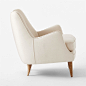 Jed White Linen Chair (Open Larger View)