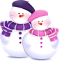 卡通冬天可爱雪人插画元素