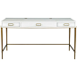 Hickory White A la Carte Bailey Desk with Gold Base: 