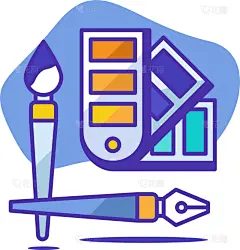 Design, Tools, Paint, Color, Pen, Brush, Tool, Graphic, Art, Startup