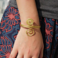 【图】【泰国带回】S 孤品 手工弯制纯黄铜 民族纹饰铜丝 手镯 - 美丽说