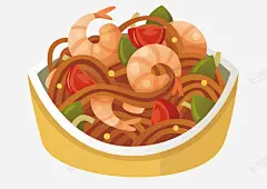 卡通手绘炒面 食物 餐饮美食 元素 免抠png 设计图片 免费下载 页面网页 平面电商 创意素材