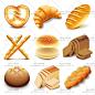 15个EPS美食面包饮料海鲜蔬果水果蛋糕甜甜圈寿司矢量图设计素材-淘宝网