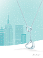 It’s a Tiffany holiday. Elsa Peretti® Open Heart lariat in sterling silver.: 