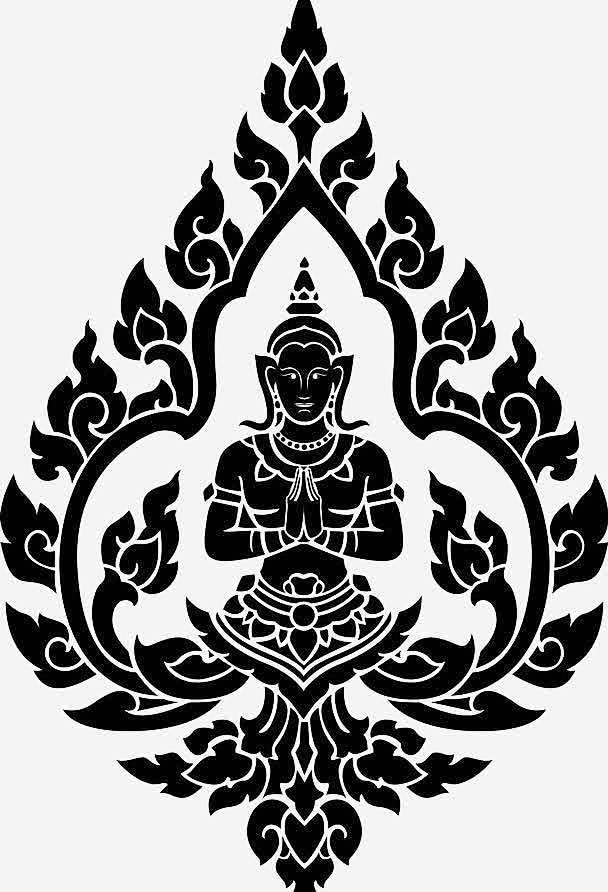 黑色简易的佛祖元素_新图网 https:...