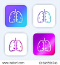 Lungs bright purple and blue gradient app icon