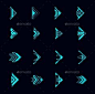 其中包括图片：Hud Arrows Futuristic Navigation Pointers Set