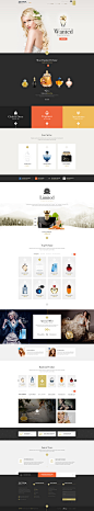 Zetra - eCommerce PSD Template  电商 购物 香水 白 灰