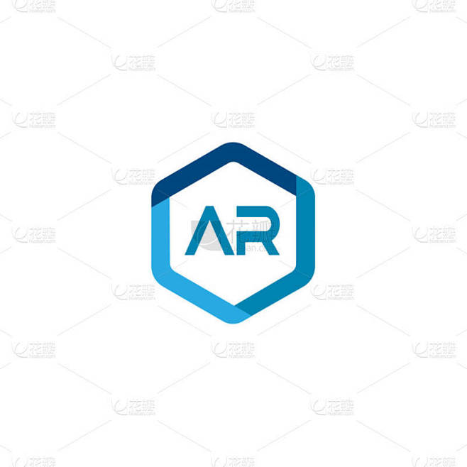 首字母AR标志模板设计