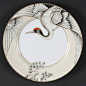 Crane with Pine Salad Plate by Fitz