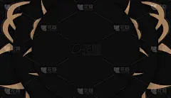 条幅在黑色与希腊棕色图案和一个地方为您的标志或文本