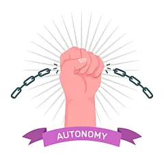 拳头打破束缚扁平插画矢量图设计素材