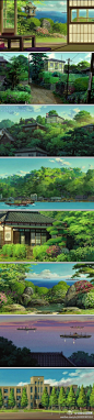 风景 手绘 日式建筑