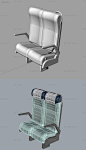 飞机高铁动车沙发座椅子犀牛模型3D模型obj模型