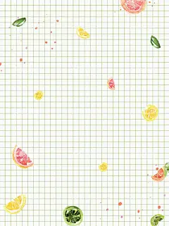 水果格子背景  - 源文件下载【酷图网】小清新,橘子,青柠,水果,格子,背景