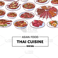 亚洲,泰国食品,主菜盘,蔬菜,串肉签,菜单,海产,食品,烹调