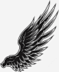 黑色专属翅膀图标高清素材 专属翅膀 卡通天使之翼 矢量天使之翼 矢量翅膀 翅膀 黑色 黑色翅膀 UI图标 设计图片 免费下载